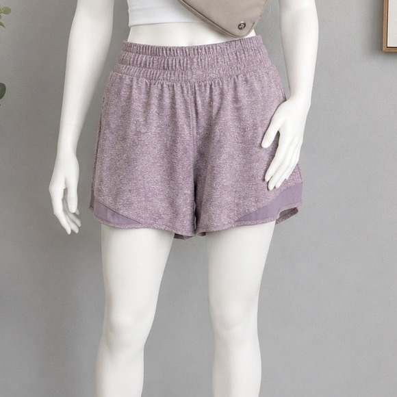 lululemon Pants - Lululemon Tracker Short V Dusty Mauve Running Shorts Lined 4 Tall